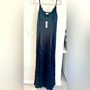 NWT L’Agence silk Serita dress. Lace detail. Size 10.